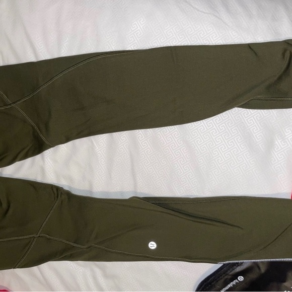 LuLuLemon❄️Winter❄️First Mile Tech Leggings. Olive. Sz 8 - Picture 3 of 11